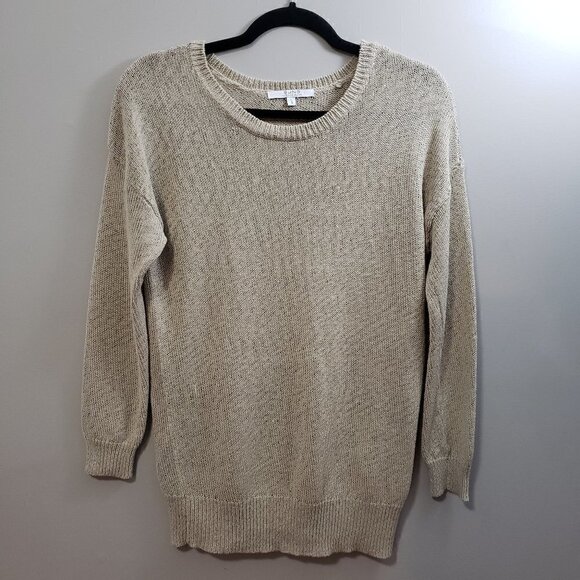 Alfred Sung * Tan Summer Knit Sweater Sz L - Picture 2 of 8